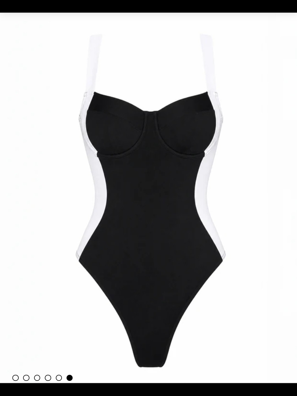 TA3 Black & White Mega Sculpting Brazilian Cut Underwire One Piece Suit